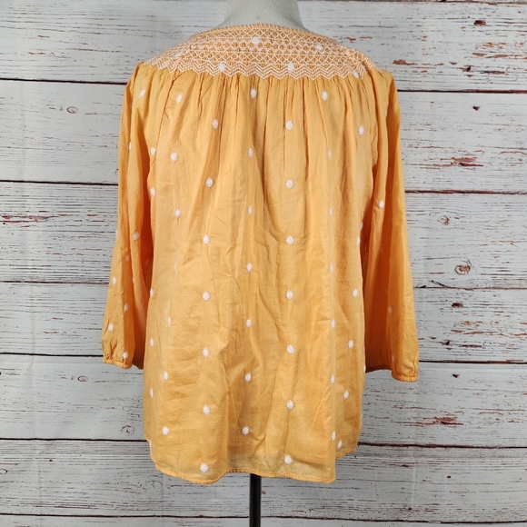 TALBOTS Plus Size Orange Embroidered Women's Top Size 1X - Picture 3 of 8